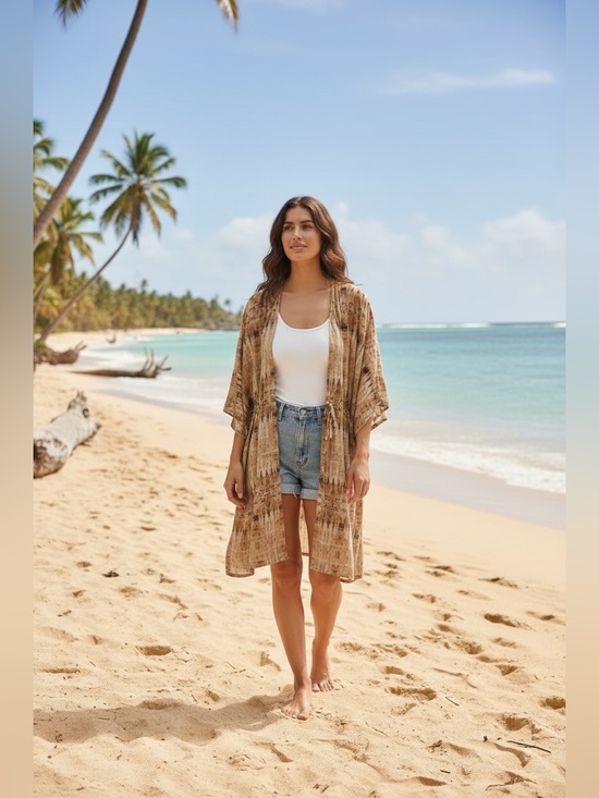 Ambenoon 11 Tops - Ambernoon 11 size Med Oversized Kimono like coverup Has UV protection P2P~22 1/2